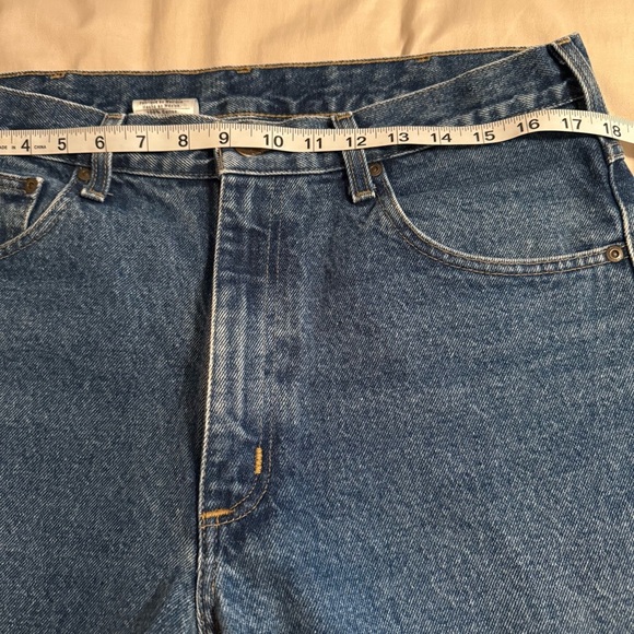 Carhartt Men's Size 34x34 Denim Blue Jeans Relaxed Fit Med Wash Loose Workwear - Picture 7 of 11